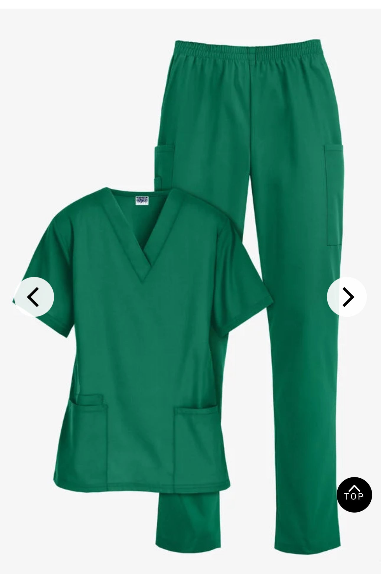 Green 2-Piece Nurse Scrub Set | Comfortable Medical Uniform for Healthcare Workers